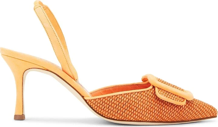 Manolo Blahnik Mayslibi 70 Pump in Orange
