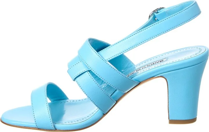 Manolo Blahnik Memaarhi 70 Leather Sandal - Image 2