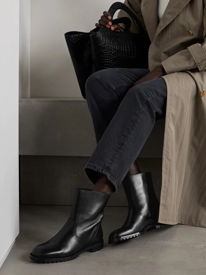 Manolo Blahnik - Motosa Leather Ankle Boots - Black - Image 2