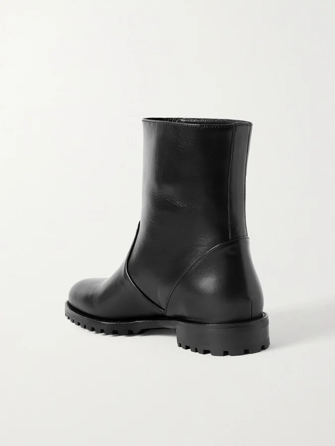 Manolo Blahnik - Motosa Leather Ankle Boots - Black - Image 3