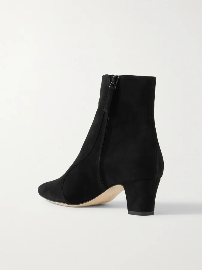 Manolo Blahnik - Myconia 50 Suede Ankle Boots - Black - Image 3