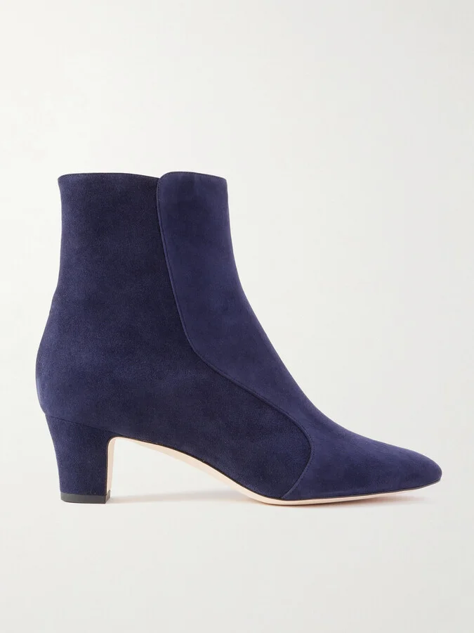 Manolo Blahnik - Myconia 50 Suede Ankle Boots - Blue