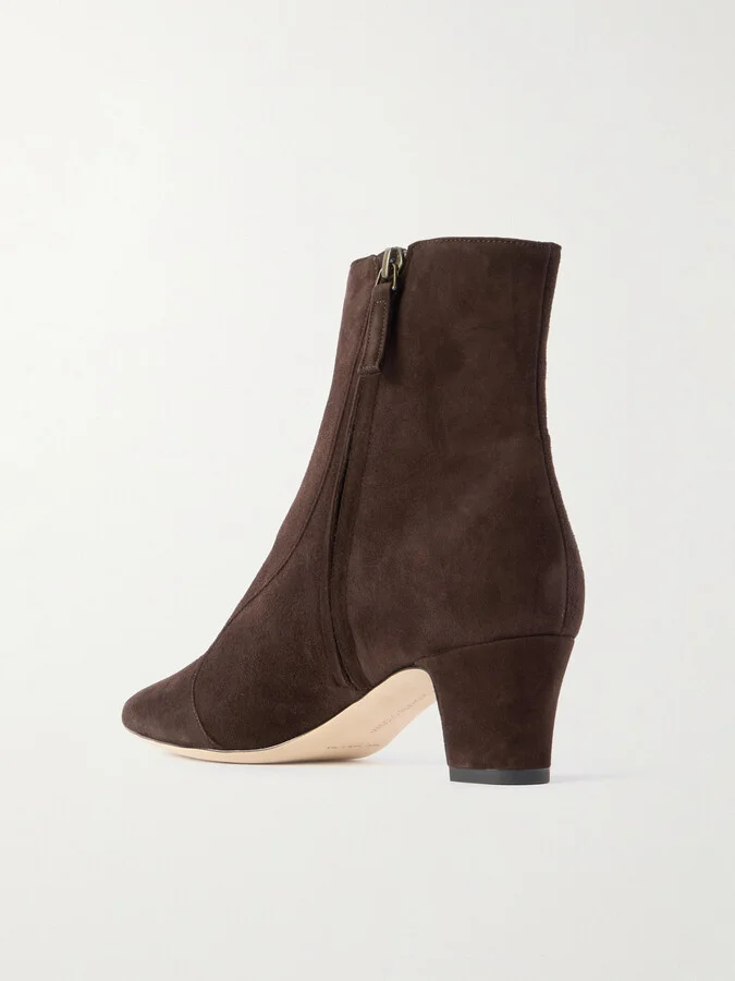 Manolo Blahnik - Myconia 50 Suede Ankle Boots - Brown - Image 3