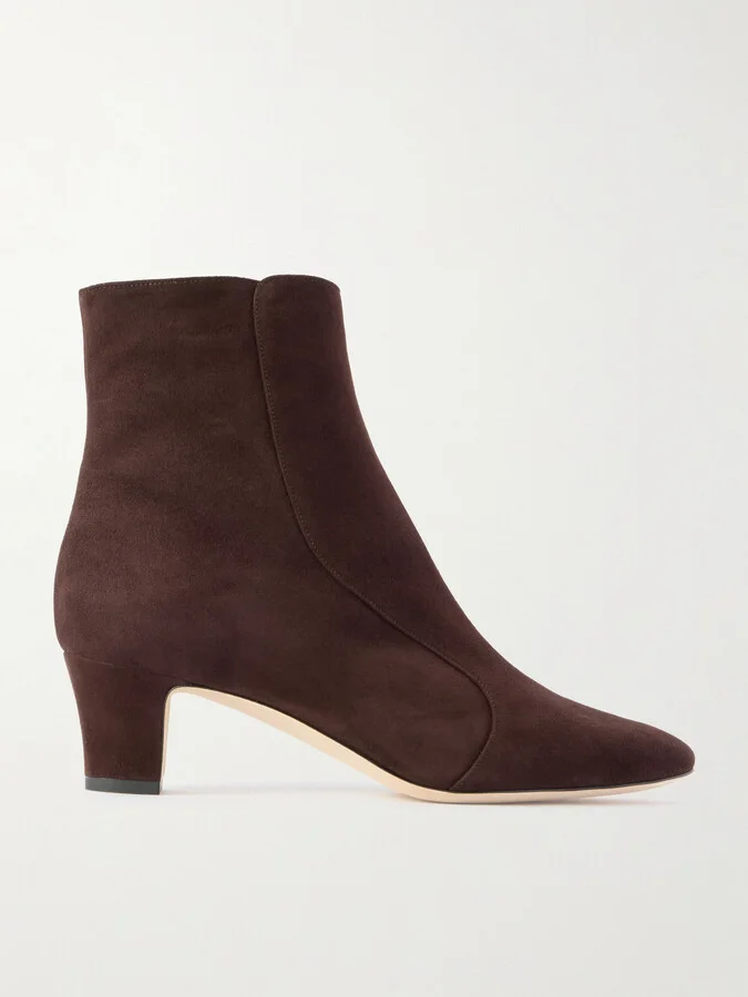 Manolo Blahnik - Myconia 50 Suede Ankle Boots - Brown