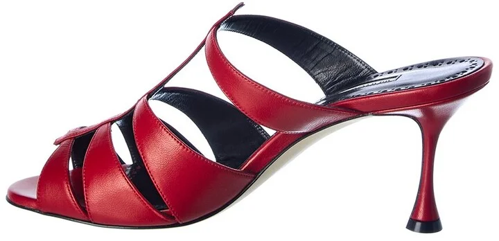 Manolo Blahnik Nooramu 70 Leather Sandal - Image 2