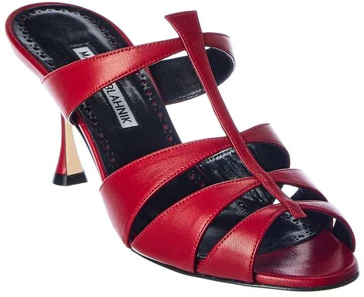 Manolo Blahnik Nooramu 70 Leather Sandal