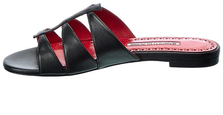 Manolo Blahnik Noorasan Leather Sandal - Image 2