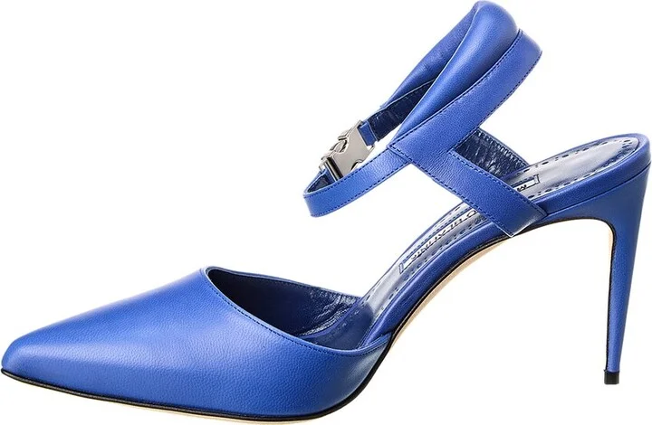 Manolo Blahnik Noumaknu 90 Leather Pump - Image 2