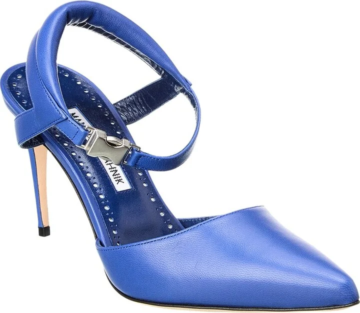 Manolo Blahnik Noumaknu 90 Leather Pump