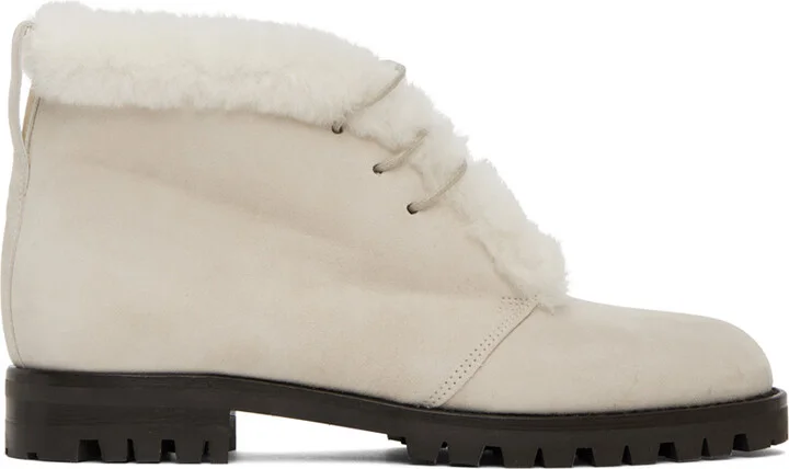 Manolo Blahnik Off-White Mircus Boots