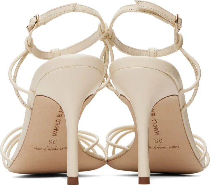 Manolo Blahnik Off-White Tabarekhi Heeled Sandals - Image 2