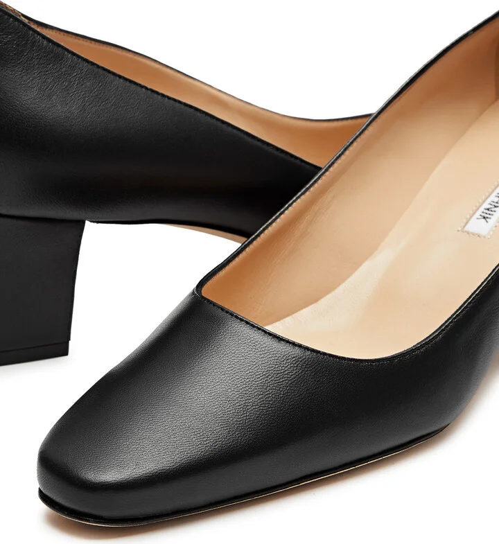 Manolo Blahnik Okkatopla 50 Leather Pumps - Image 3