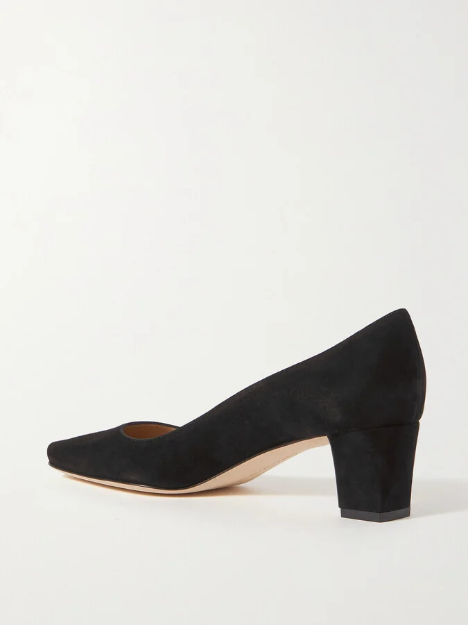 Manolo Blahnik - Okkatopla 50 Suede Pumps - Black - Image 3