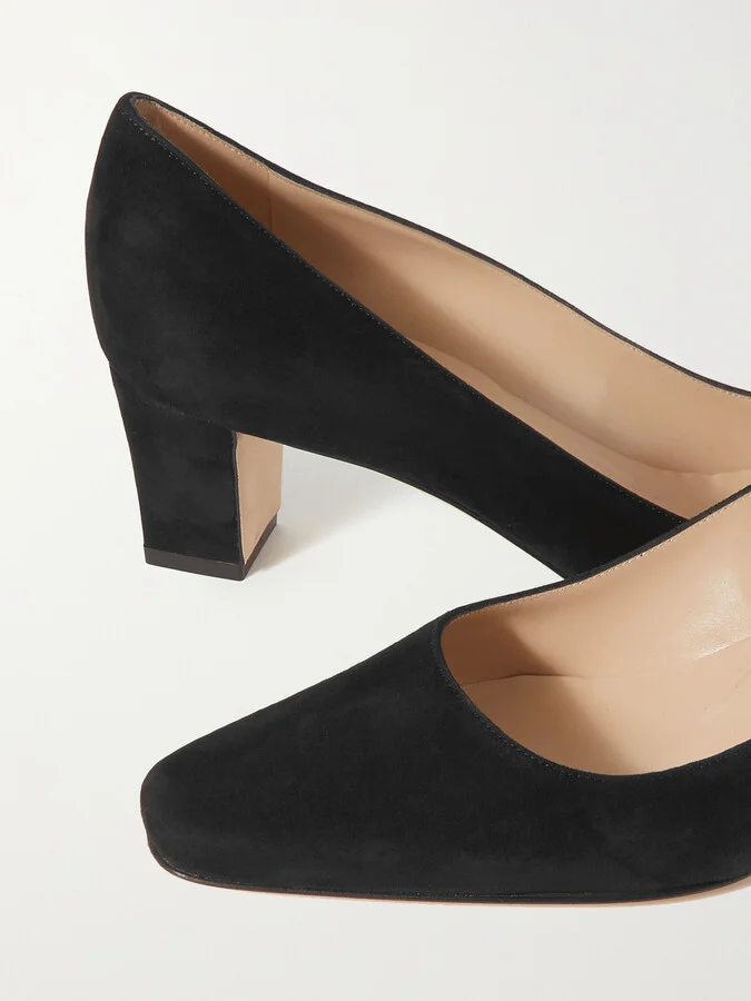 Manolo Blahnik - Okkatopla 50 Suede Pumps - Black - Image 4