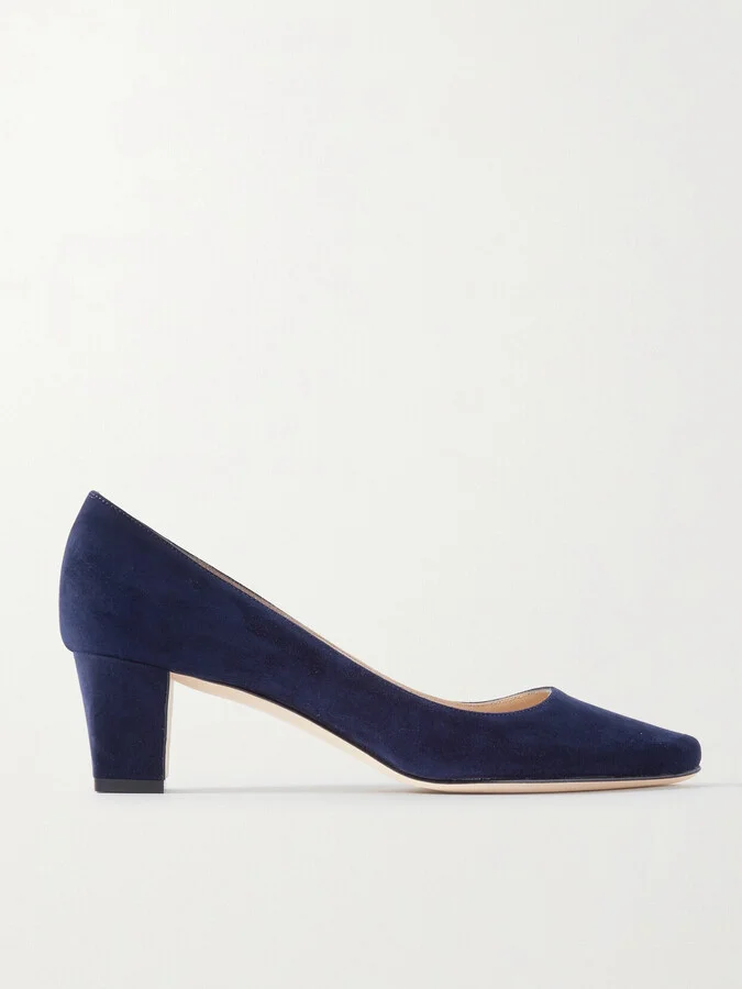 Manolo Blahnik - Okkatopla 50 Suede Pumps - Blue