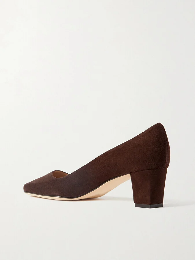 Manolo Blahnik - Okkatopla 50 Suede Pumps - Brown - Image 3