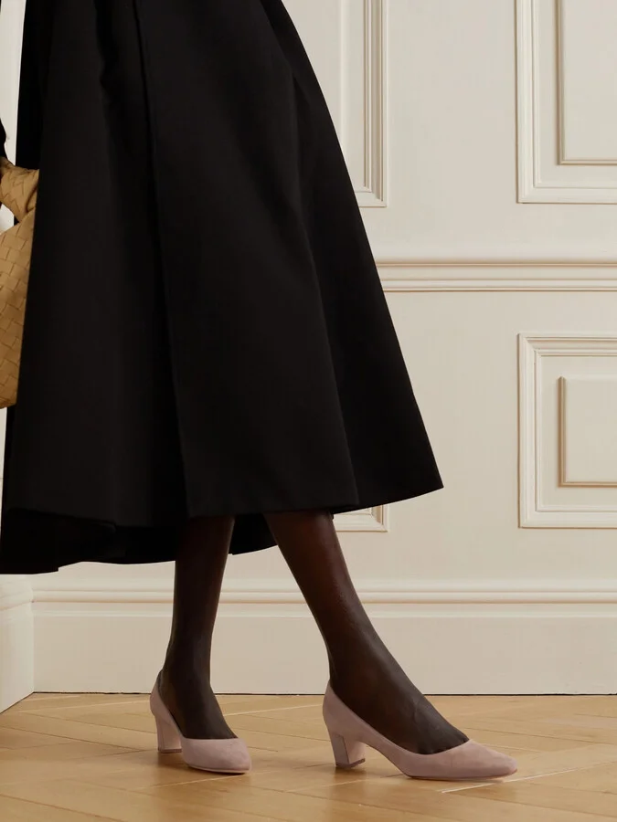 Manolo Blahnik - Okkatopla 50 Suede Pumps - Neutrals - Image 2