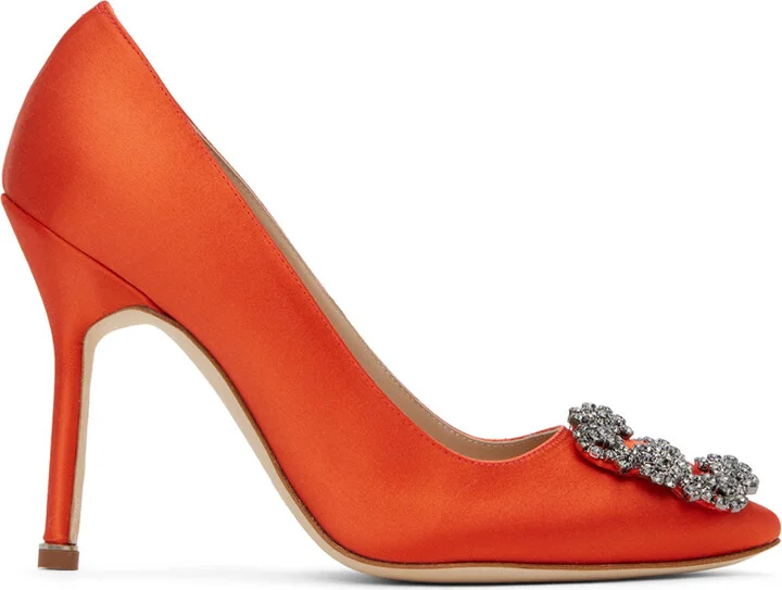 Manolo Blahnik Orange Hangisi Pumps