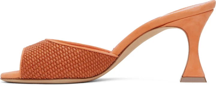 Manolo Blahnik Orange Jadara Heeled Sandals - Image 3