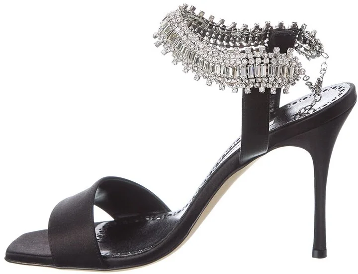 Manolo Blahnik Parinasan 100 Satin Sandal - Image 2