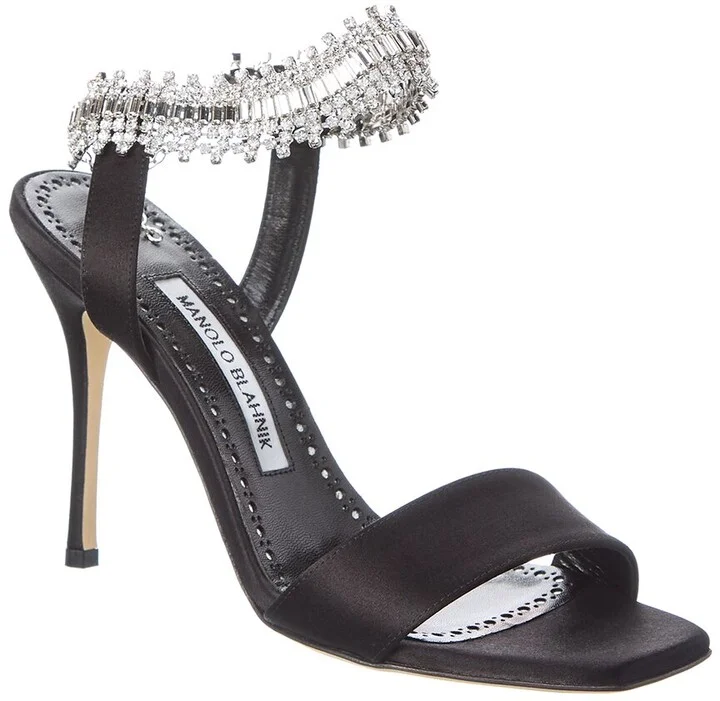Manolo Blahnik Parinasan 100 Satin Sandal