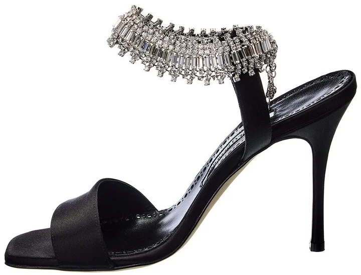 Manolo Blahnik Parinasan 115 Satin Sandal - Image 2