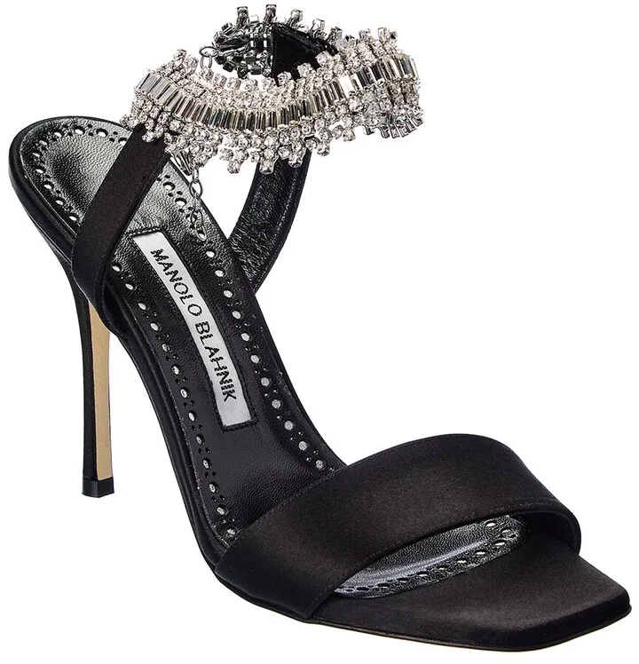Manolo Blahnik Parinasan 115 Satin Sandal