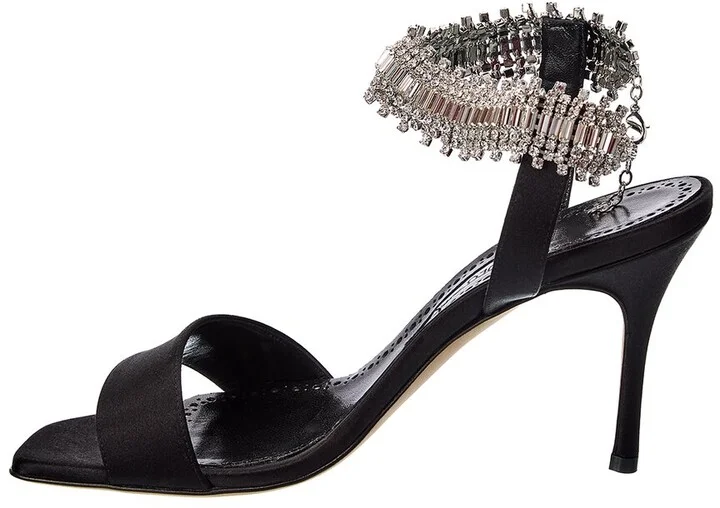 Manolo Blahnik Parinasan 90 Satin Sandal - Image 2