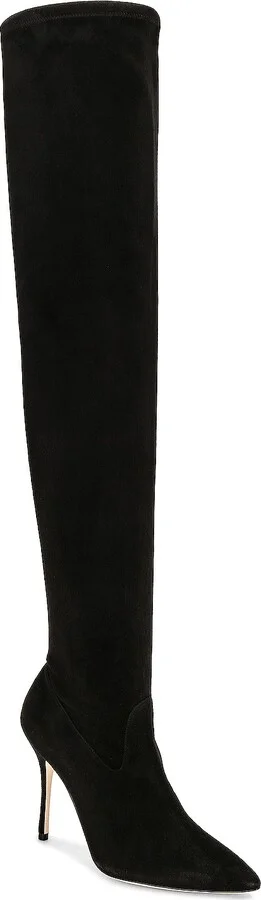 Manolo Blahnik Pascalarehi 105 Suede Boot in Black - Image 2