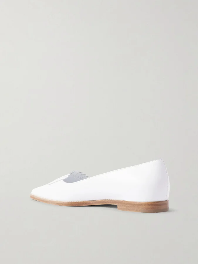 Manolo Blahnik - Pausaniasflat Fringed Leather Loafers - White - Image 3