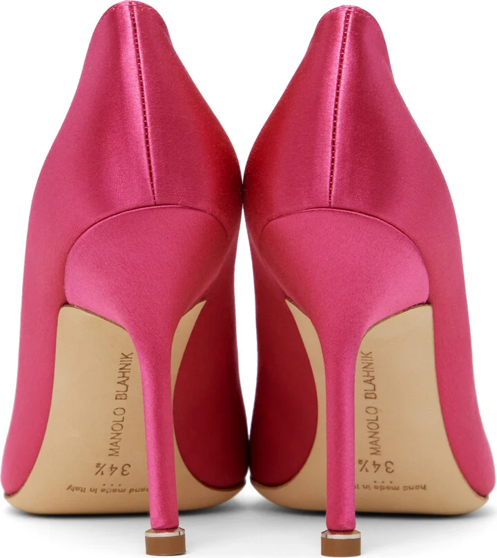 Manolo Blahnik Pink Hangisi Heels - Image 2