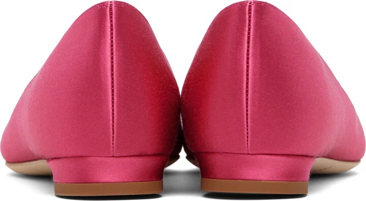 Manolo Blahnik Pink Hangisiflat Ballerina Flats - Image 2