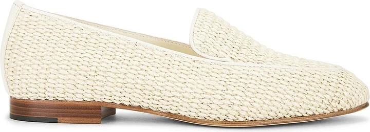 Manolo Blahnik Pitakara Loafer in Cream