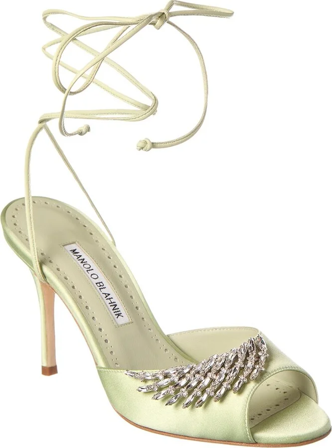 Manolo Blahnik Plumena 90 Satin Sandal
