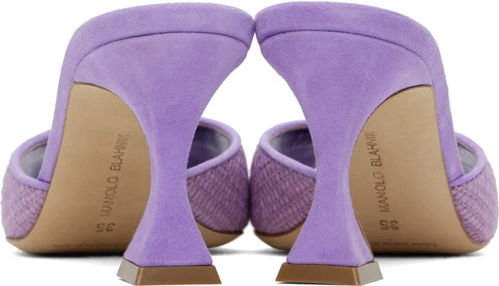 Manolo Blahnik Purple Jadara Heeled Sandals - Image 2