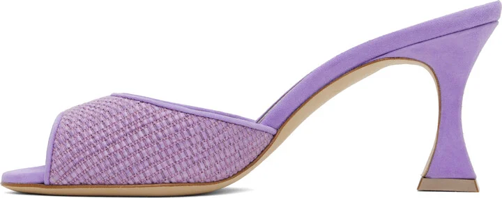 Manolo Blahnik Purple Jadara Heeled Sandals - Image 3