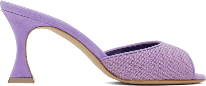 Manolo Blahnik Purple Jadara Heeled Sandals