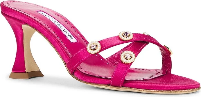 Manolo Blahnik Pyrenea 70 Mule in Fuchsia - Image 2