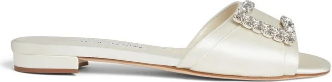 Manolo Blahnik Ramiflat Slip-On Sandals