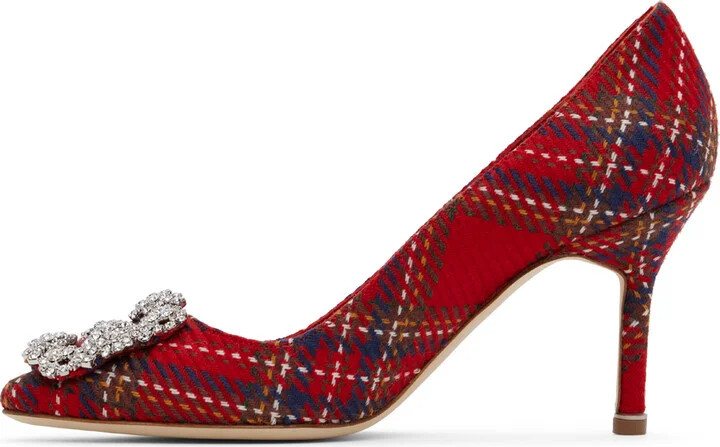 Manolo Blahnik Red Hangisi 70 Heels - Image 3