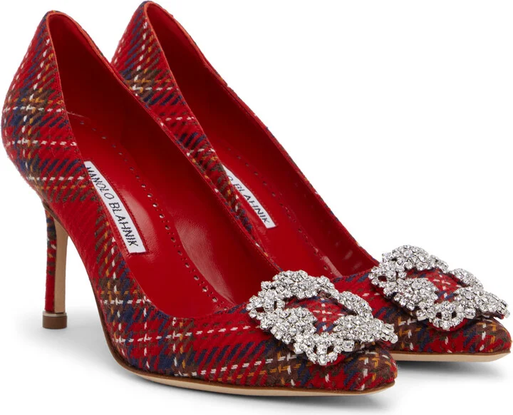 Manolo Blahnik Red Hangisi 70 Heels - Image 4