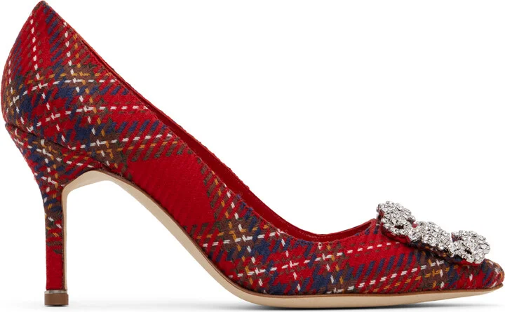 Manolo Blahnik Red Hangisi 70 Heels