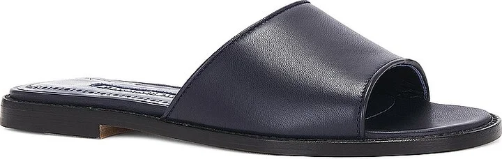Manolo Blahnik Safinanu Nappa Sandal in Blue - Image 2