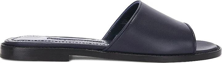 Manolo Blahnik Safinanu Nappa Sandal in Blue