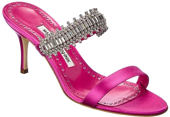 Manolo Blahnik Sako 70 Satin Sandal