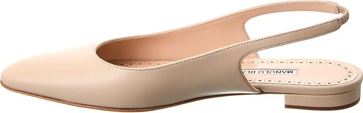 Manolo Blahnik Sawra Leather Slingback Flat - Image 2