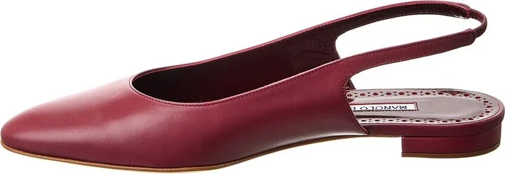 Manolo Blahnik Sawra Leather Slingback Flat - Image 2