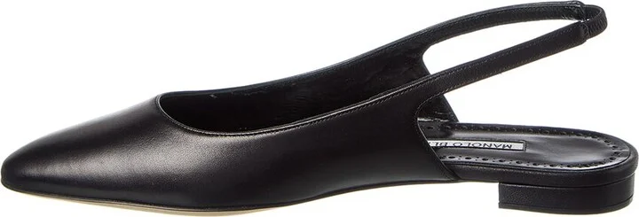 Manolo Blahnik Sawra Leather Slingback Flat - Image 2