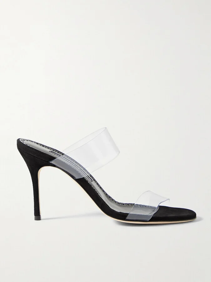 Manolo Blahnik - Scolto 90 Pvc Mules - Black