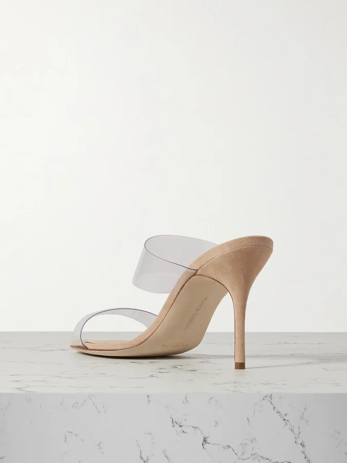 Manolo Blahnik - Scolto 90 Pvc Mules - Neutrals - Image 3